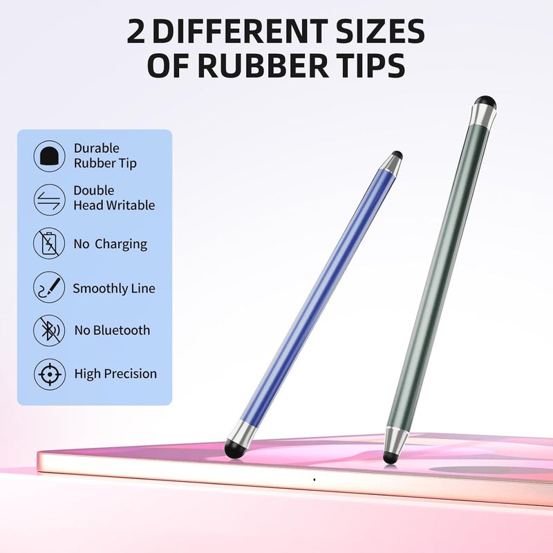 maylofi Stylus Pen for Touchscreen 10Pcs, 2-in-1 High Sensitivity & Precision Stylists pens, Stylus Pen for iPad/iPhone/Samsung/Android Tablets and Universal Capacitive Touch Screen (Blue) - Image 2